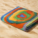 Color Study, Squares With Concentric Circles Plaj Havlusu