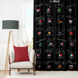 All Tracks Black / Formula 1 Pistleri Perde
