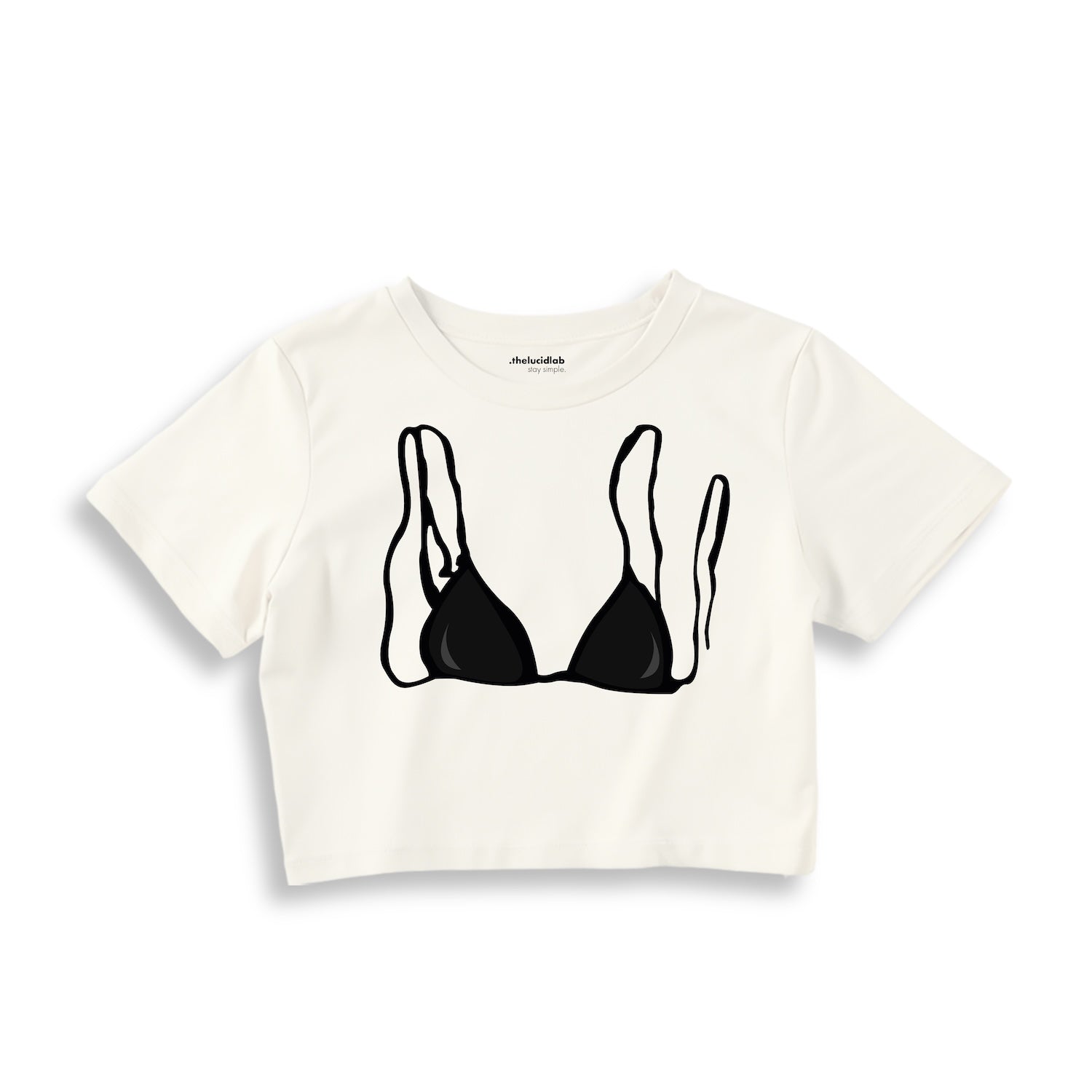Black Bikini Crop Tişört
