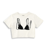 Black Bikini Crop Tişört