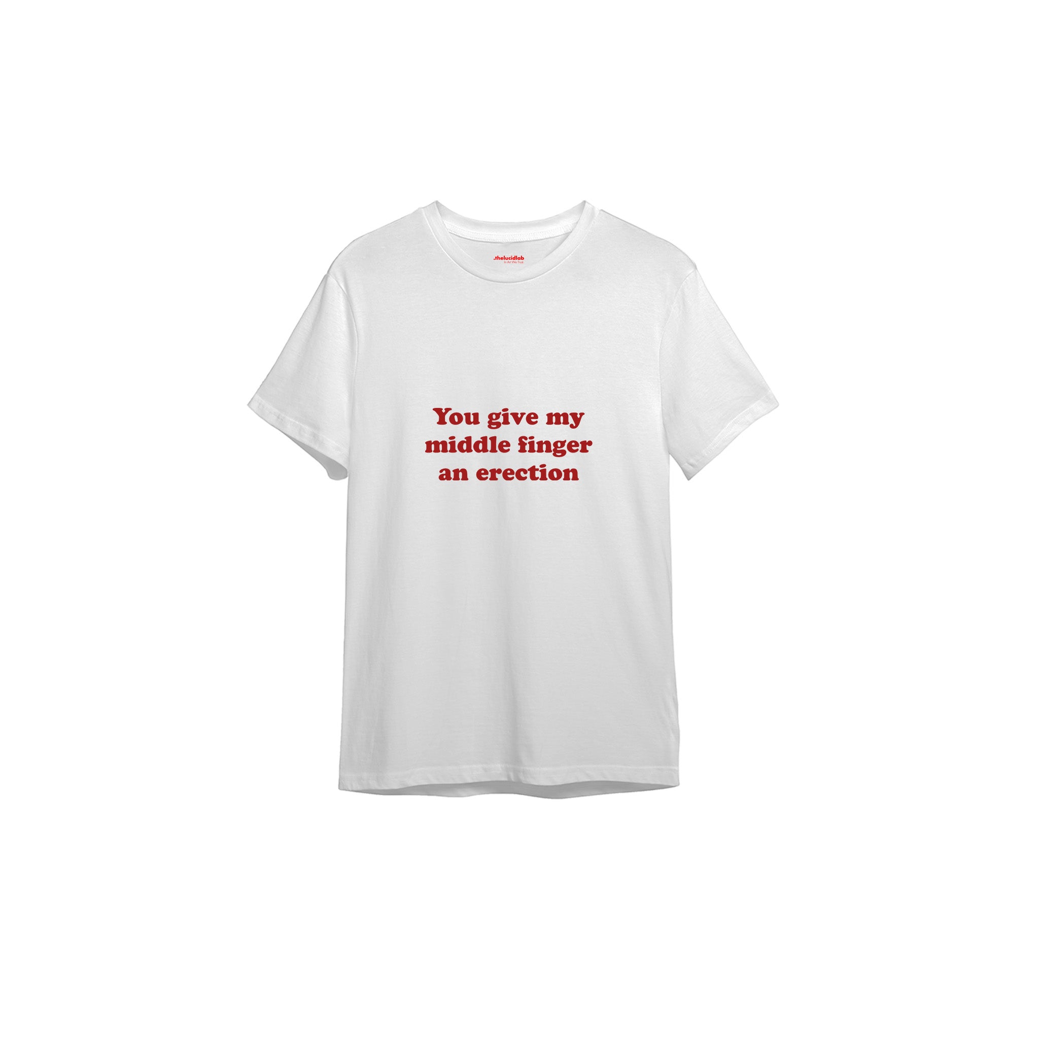 Give My Middle Finger Tişört — Beyaz