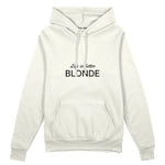 Life is better Blonde Oversize Hoodie Beyaz Ön