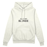 Life is better Blonde Oversize Hoodie Beyaz Ön