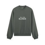 Life is better Blonde Oversize Sweatshirt Antrasit Ön