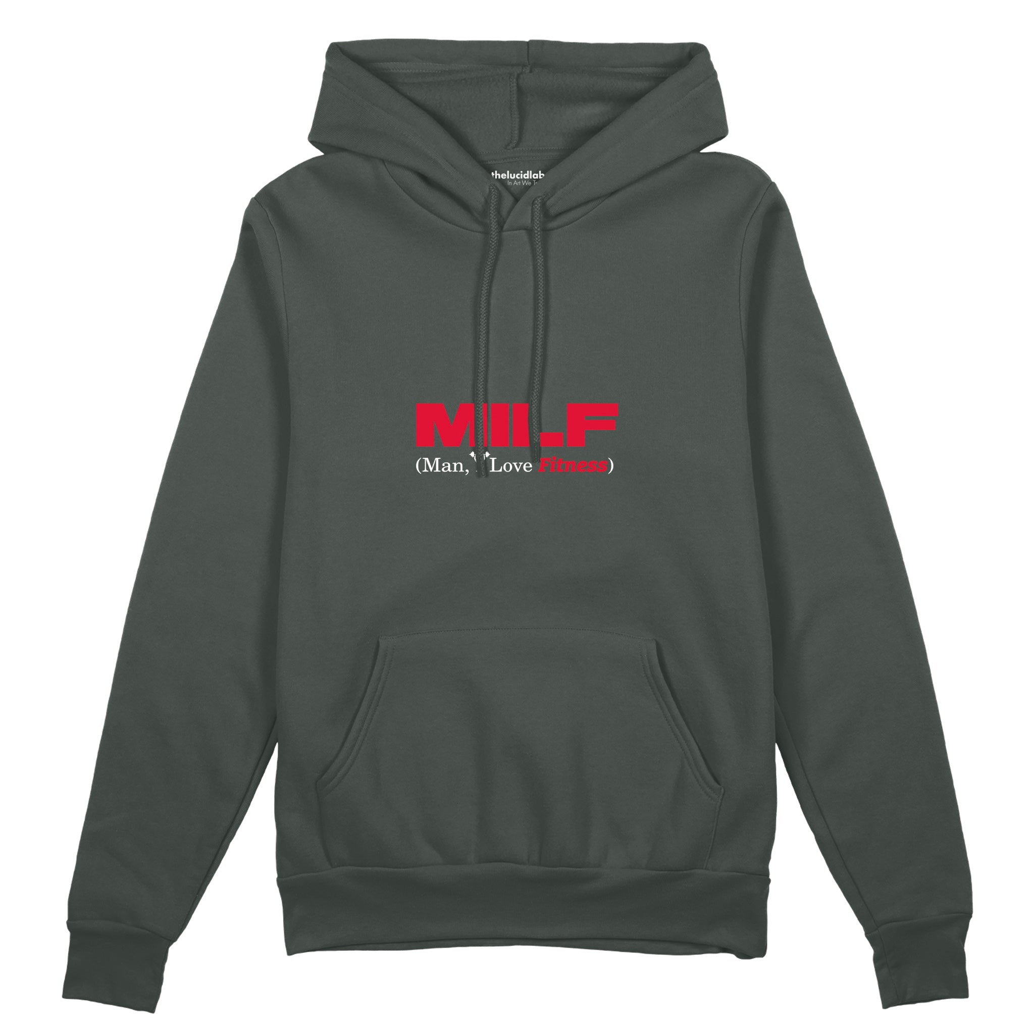 MILF / Man I Love Fitness Oversize Hoodie Antrasit Ön