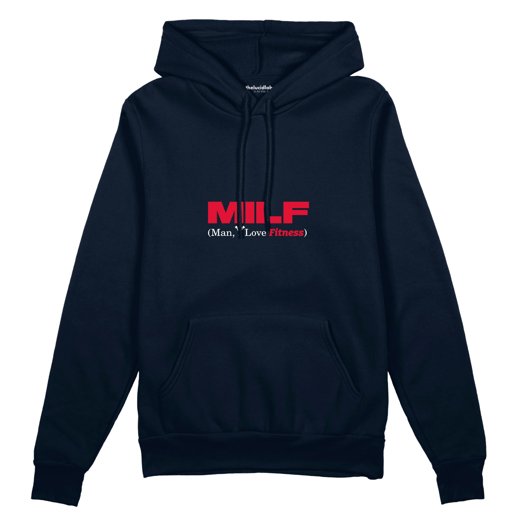 MILF / Man I Love Fitness Oversize Hoodie Lacivert Ön
