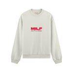 MILF / Man I Love Fitness Oversize Sweatshirt Beyaz Ön