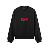 MILF / Man I Love Fitness Oversize Sweatshirt Siyah Ön