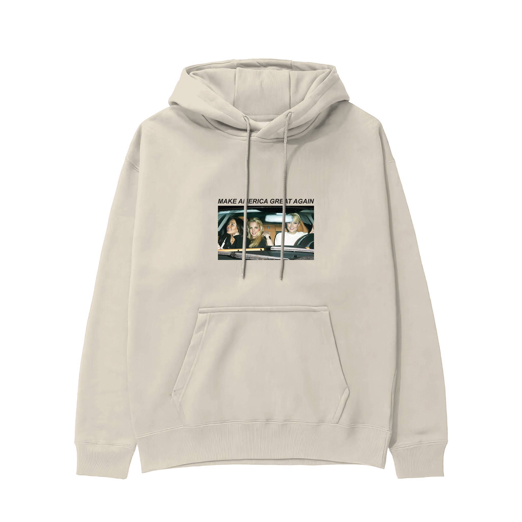 Make America Great Again Hoodie Krem Ön
