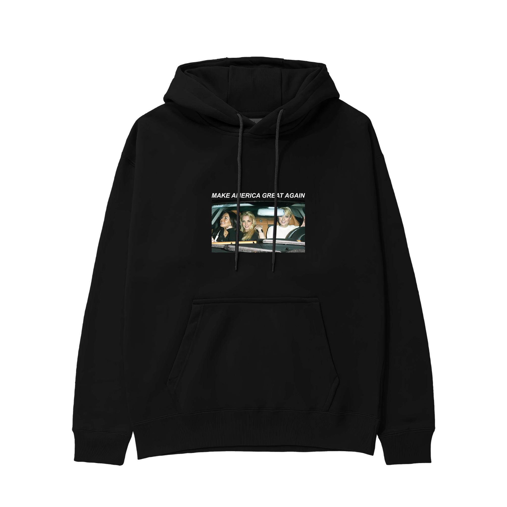 Make America Great Again Hoodie Siyah Ön