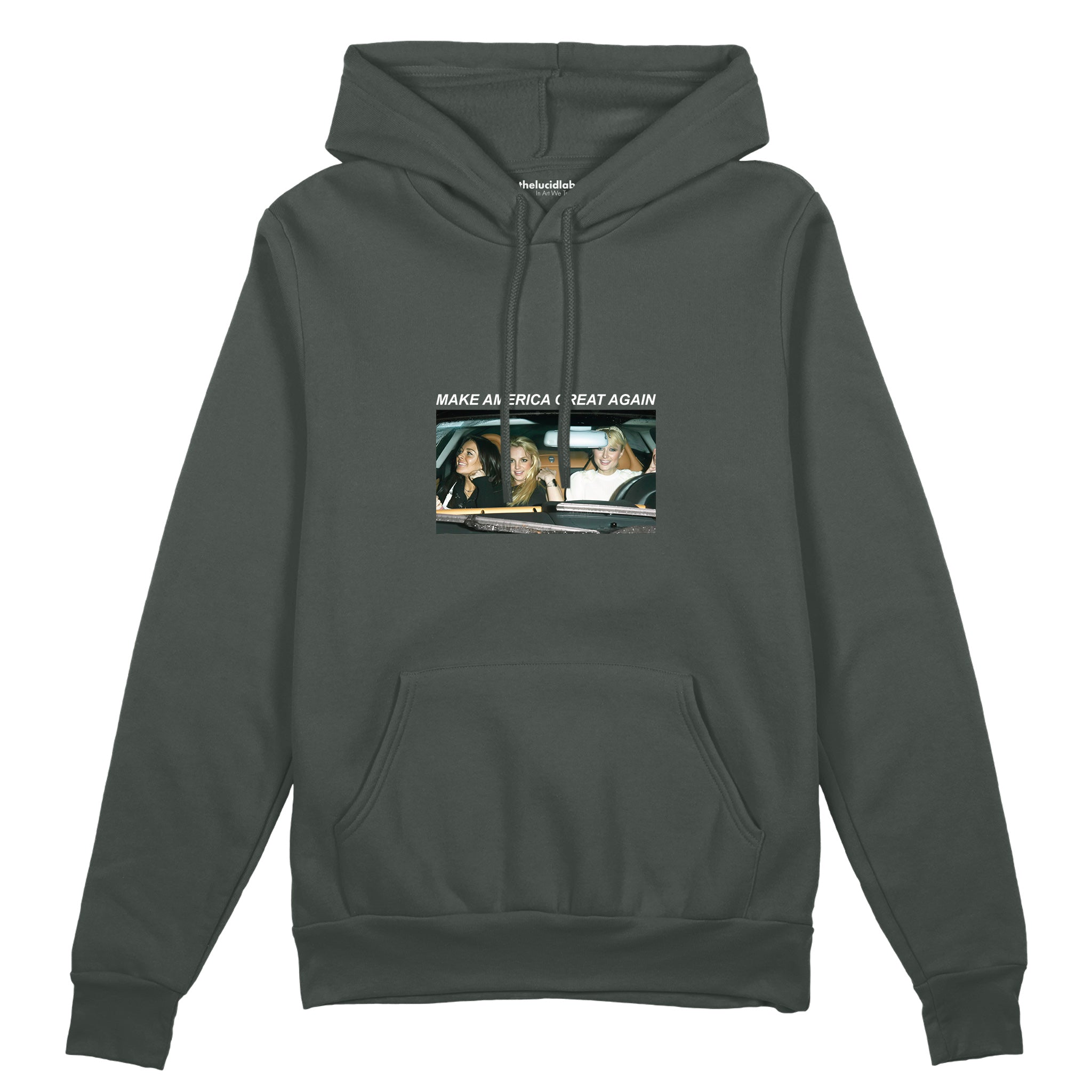 Make America Great Again Oversize Hoodie Antrasit Ön