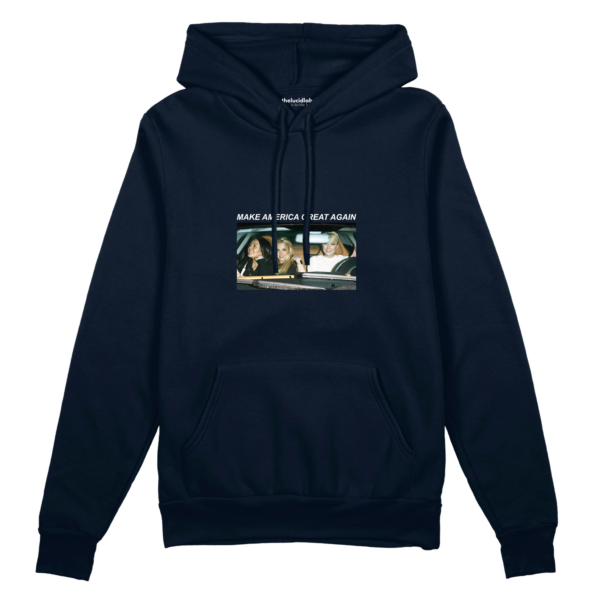 Make America Great Again Oversize Hoodie Lacivert Ön