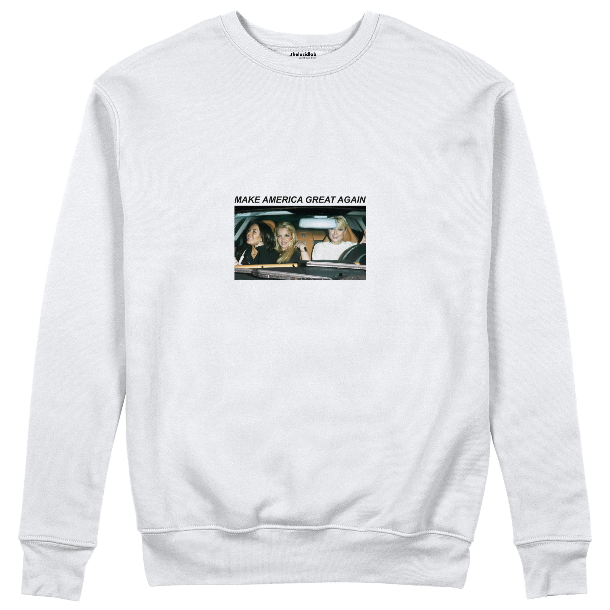 Make America Great Again Sweatshirt Beyaz Ön
