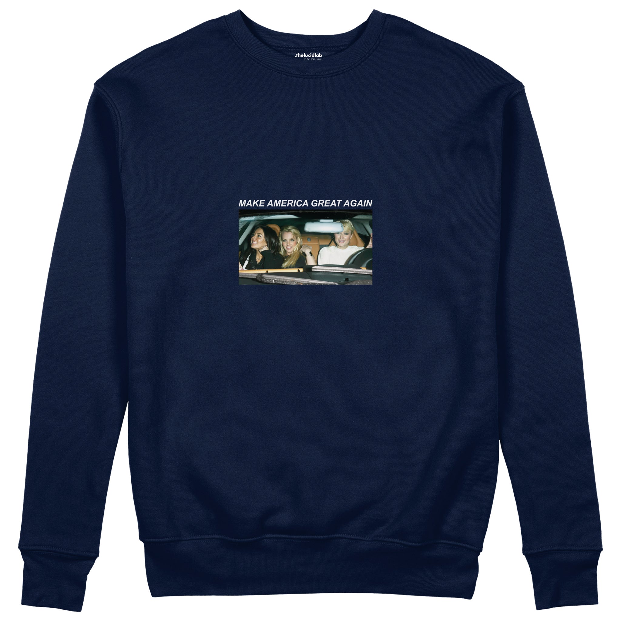 Make America Great Again Sweatshirt Lacivert Ön