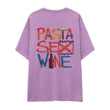 Pasta Sex Wine Oversize Tişört