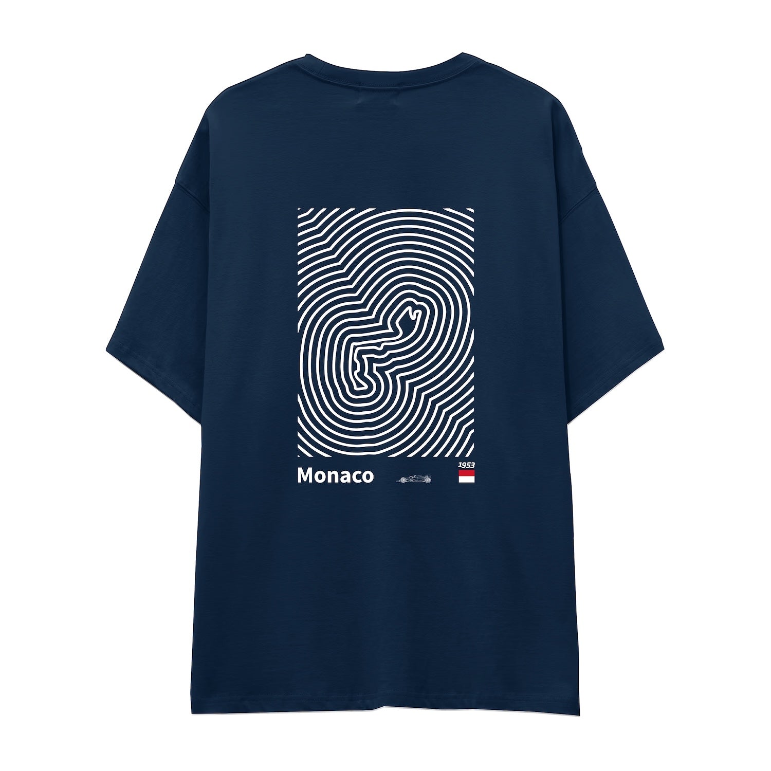 Circuit de Monaco Artwork Oversize Tişört