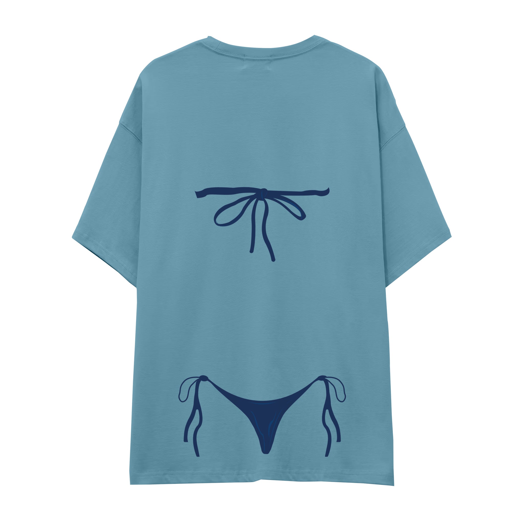 Navy Blue Bikini Oversize Tişört