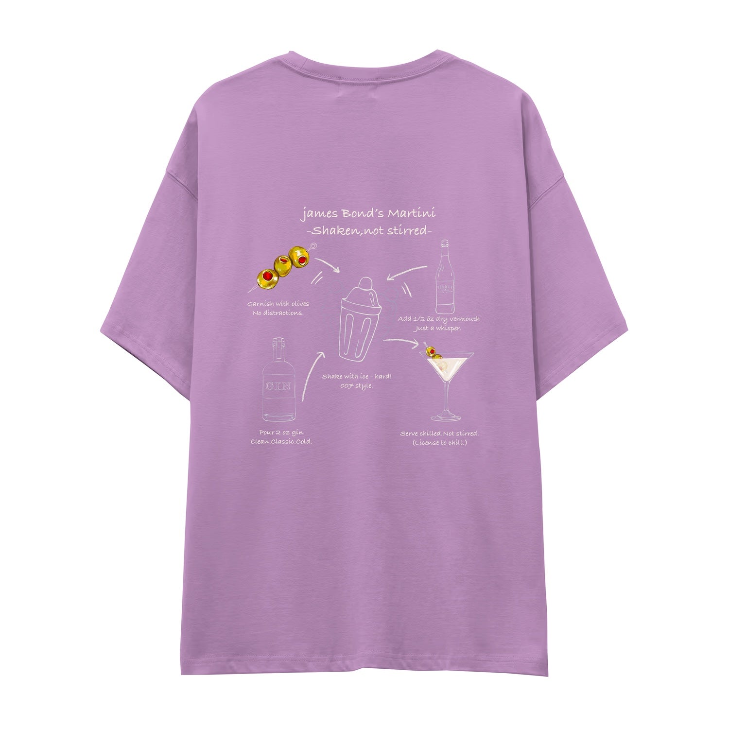 James Bond's Martini Oversize Tişört