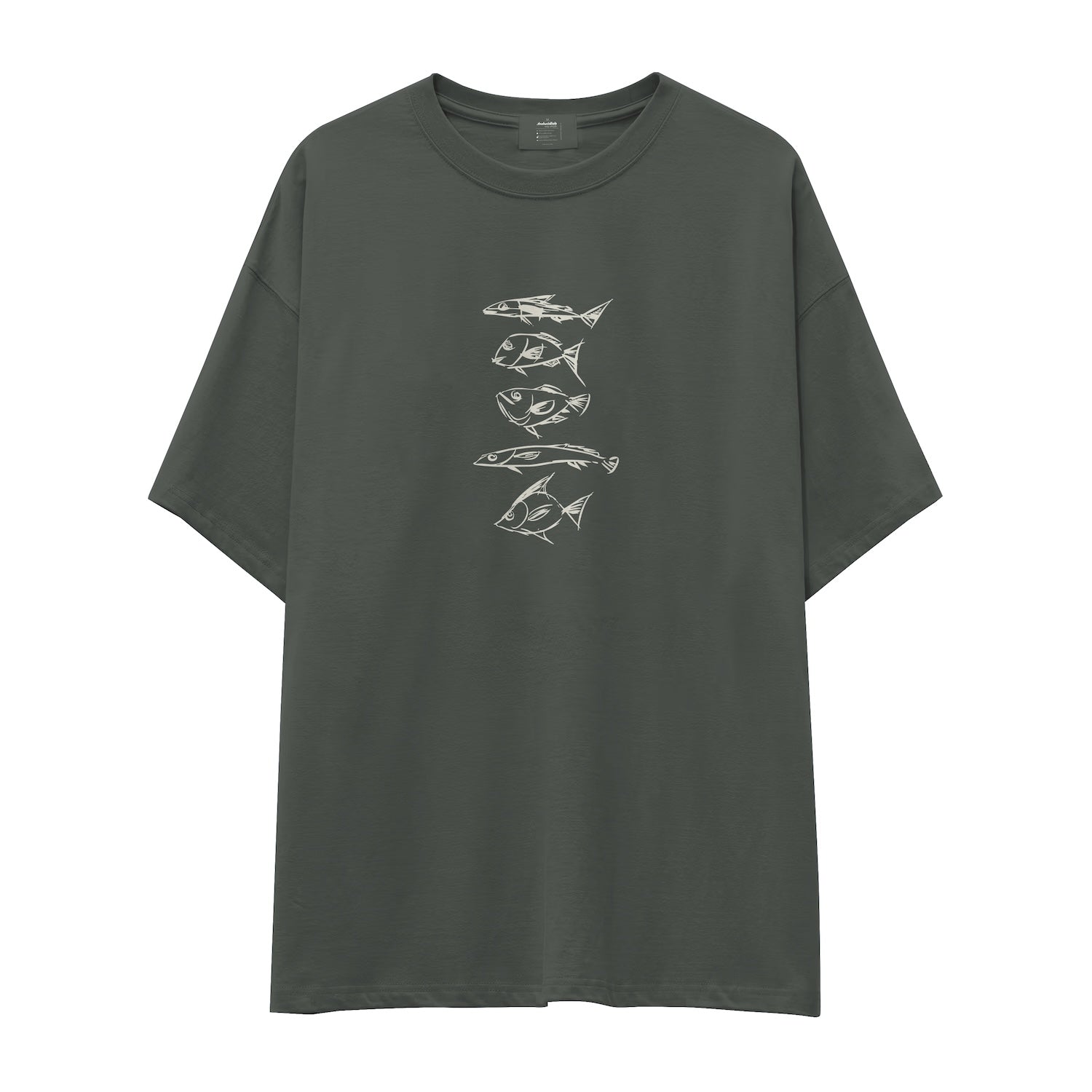 Sketches of Fish Oversize Tişört