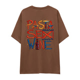 Pasta Sex Wine Oversize Tişört