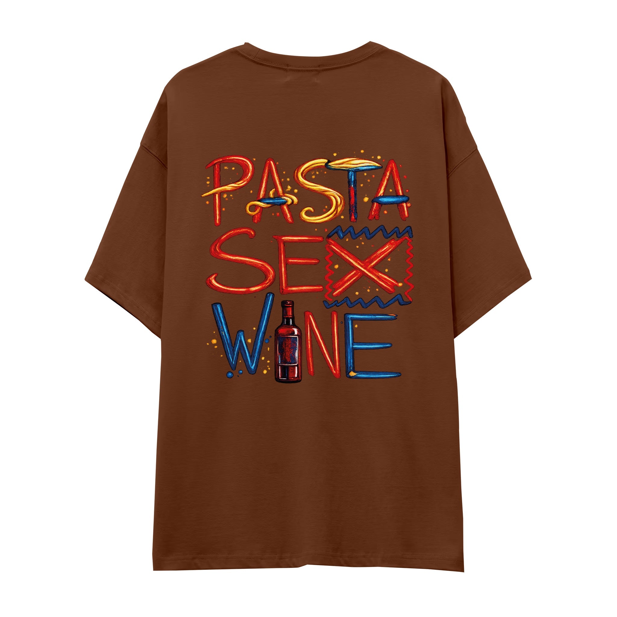 Pasta Sex Wine Oversize Tişört
