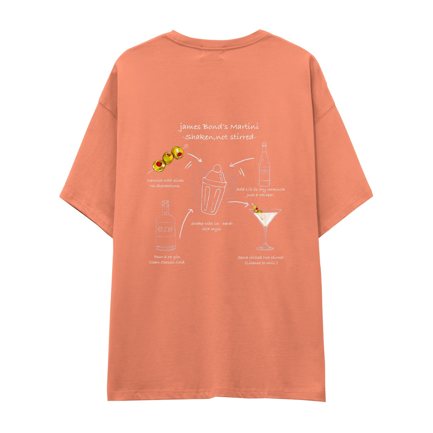 James Bond's Martini Oversize Tişört