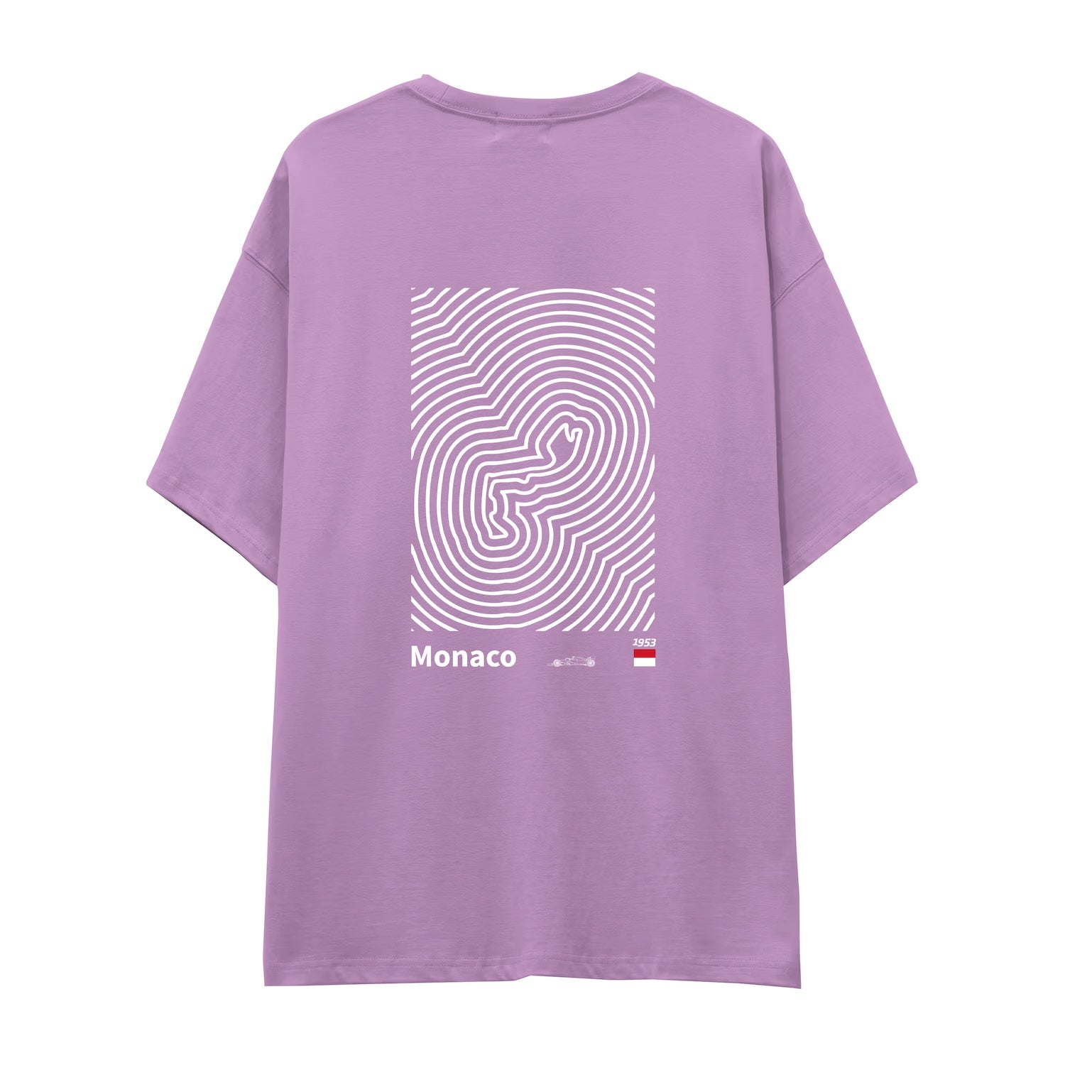 Circuit de Monaco Artwork Oversize Tişört