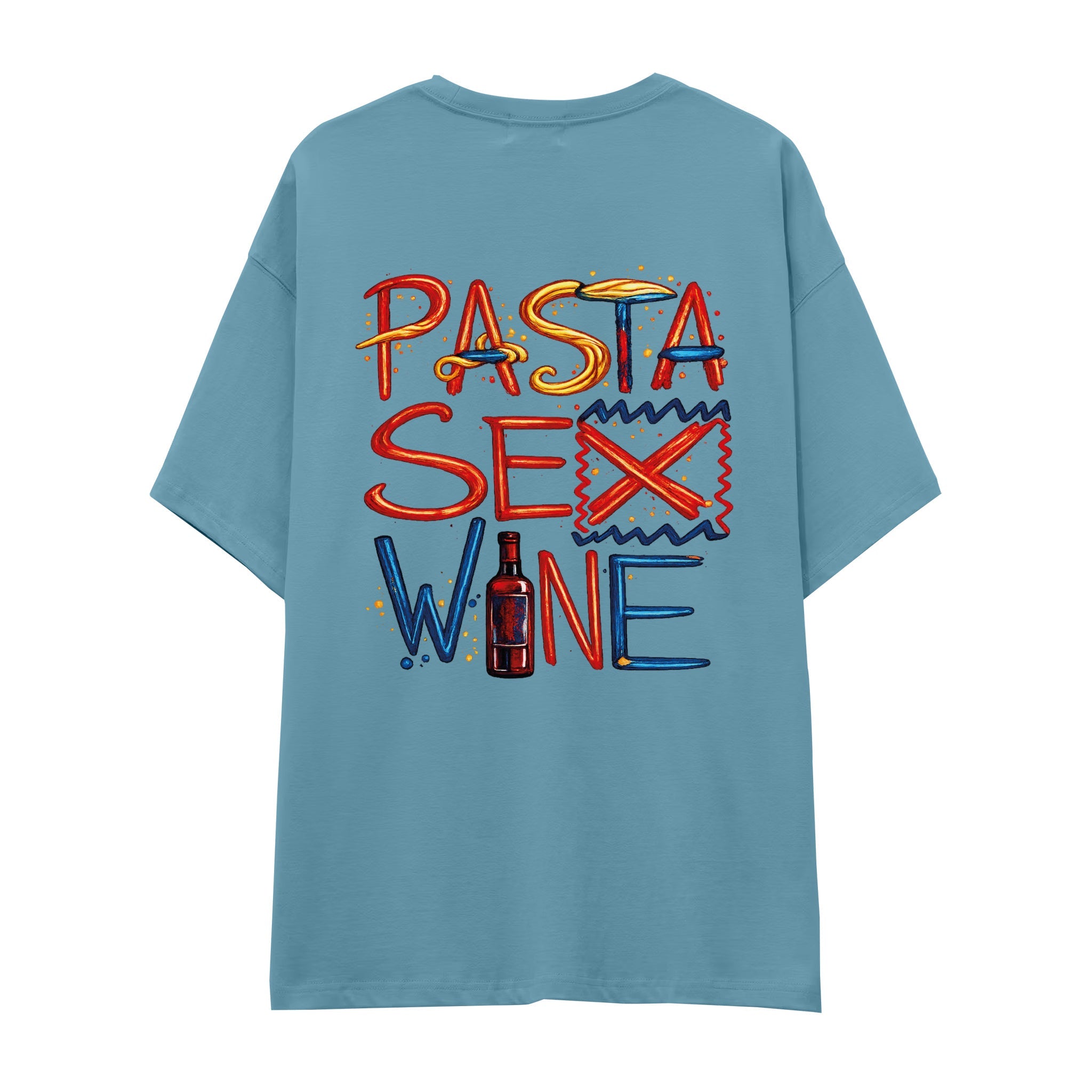 Pasta Sex Wine Oversize Tişört