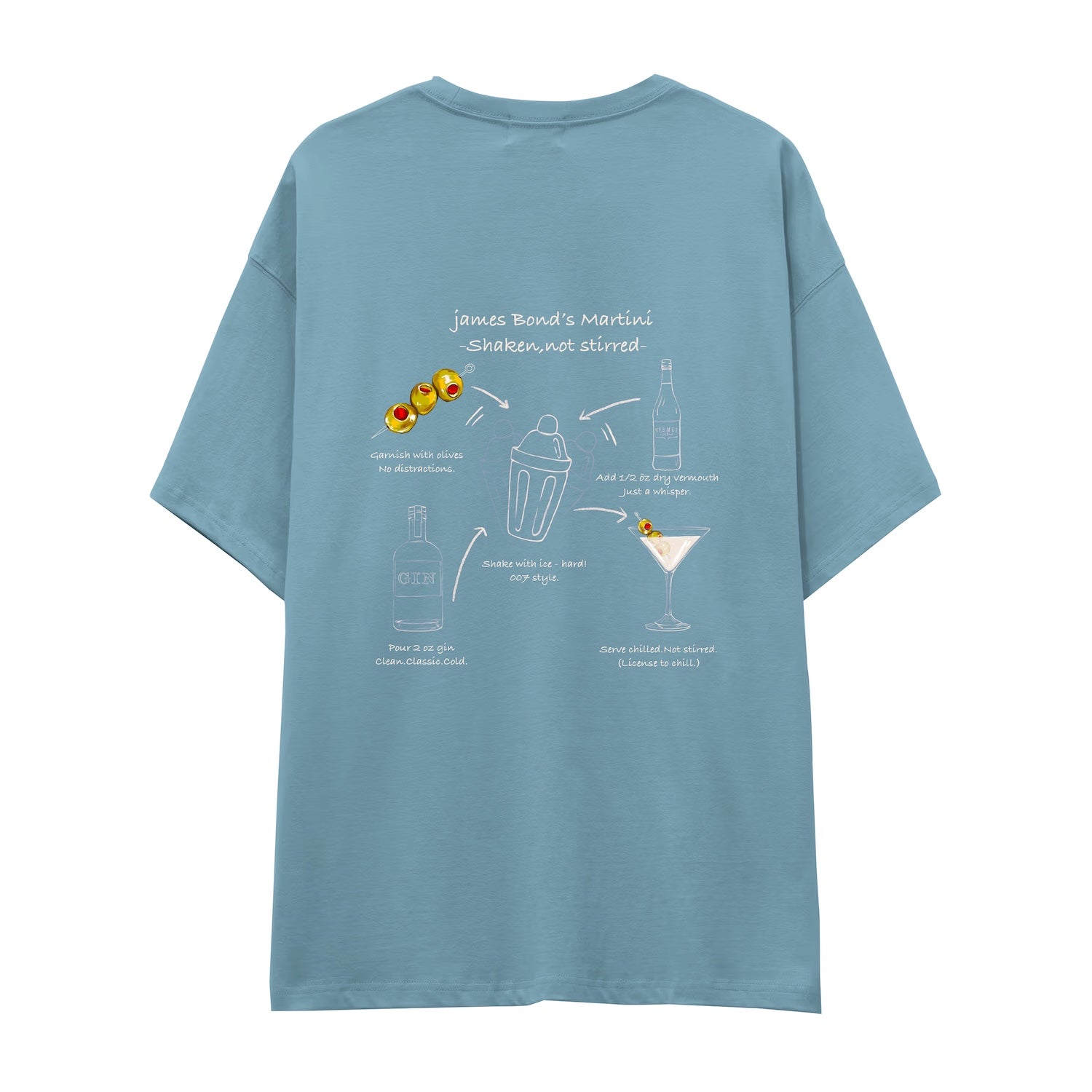 James Bond's Martini Oversize Tişört