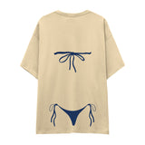 Navy Blue Bikini Oversize Tişört