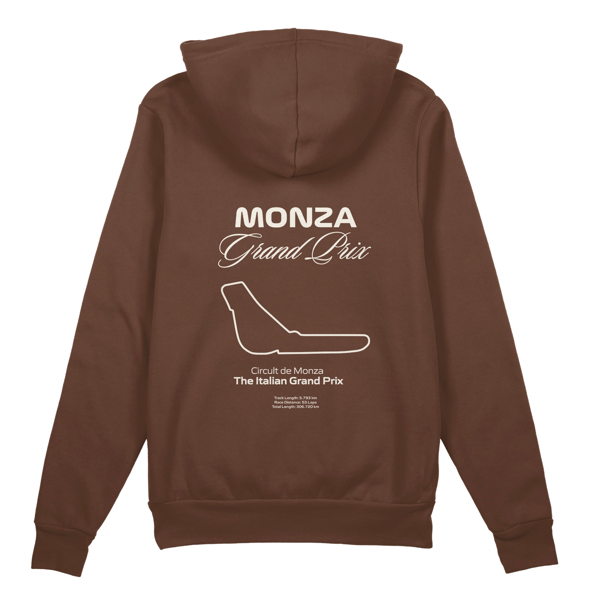 Monza Grand Prix Oversize Hoodie Kahverengi Arka