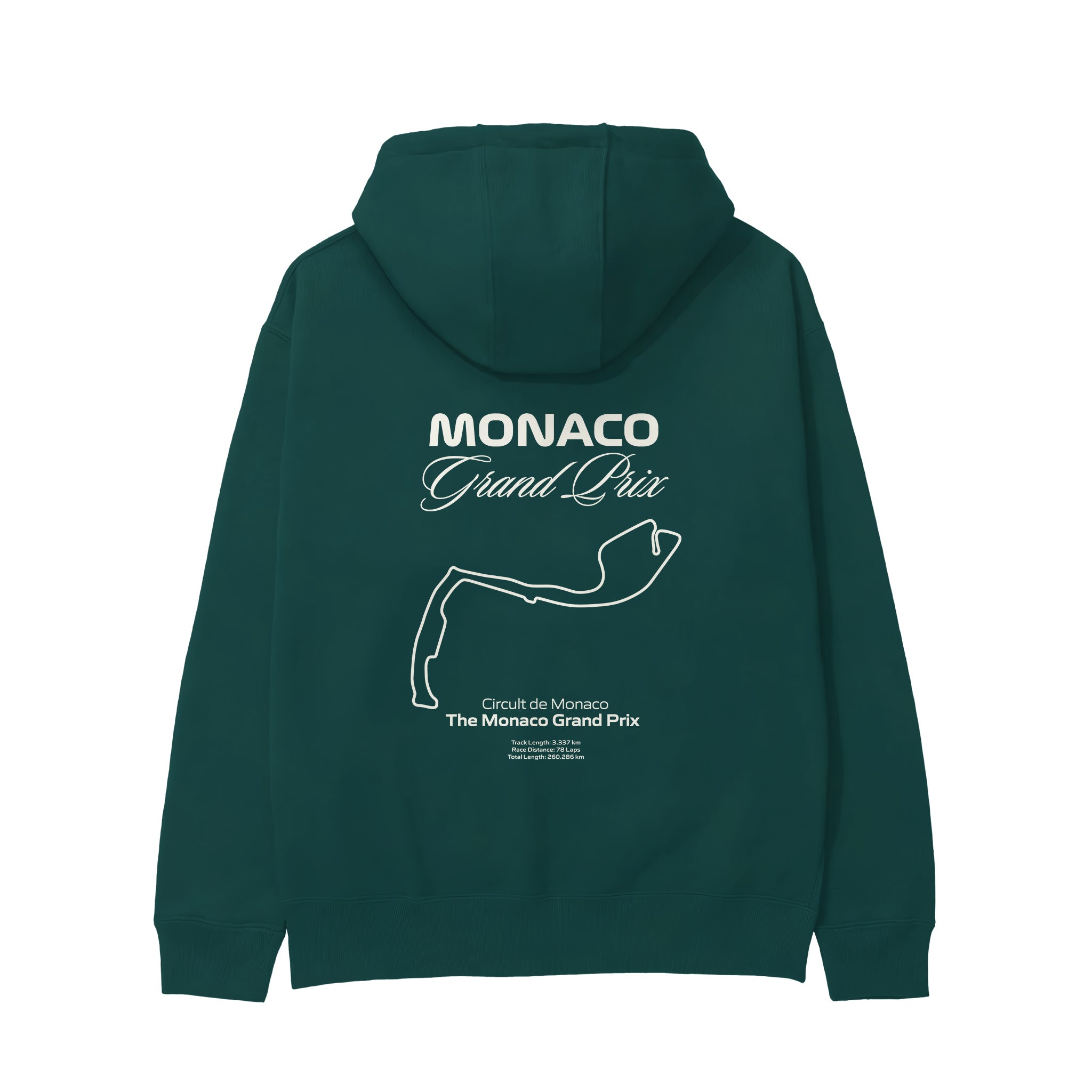 Monaco Grand Prix Hoodie Koyu Yeşil Arka
