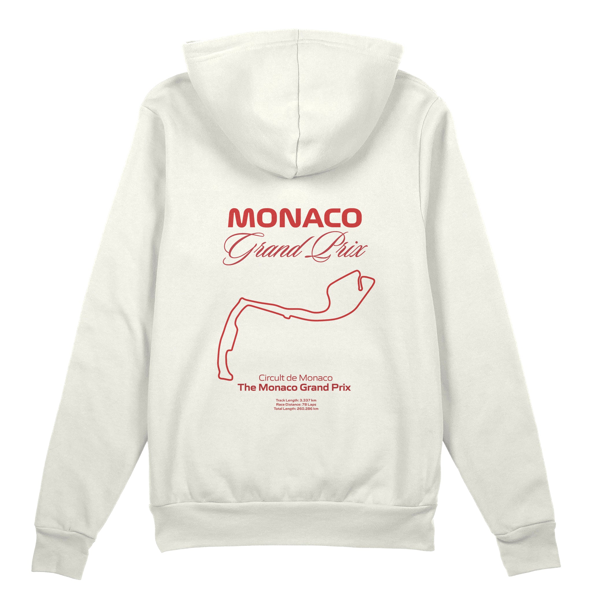 Monaco Grand Prix Oversize Hoodie Beyaz Arka