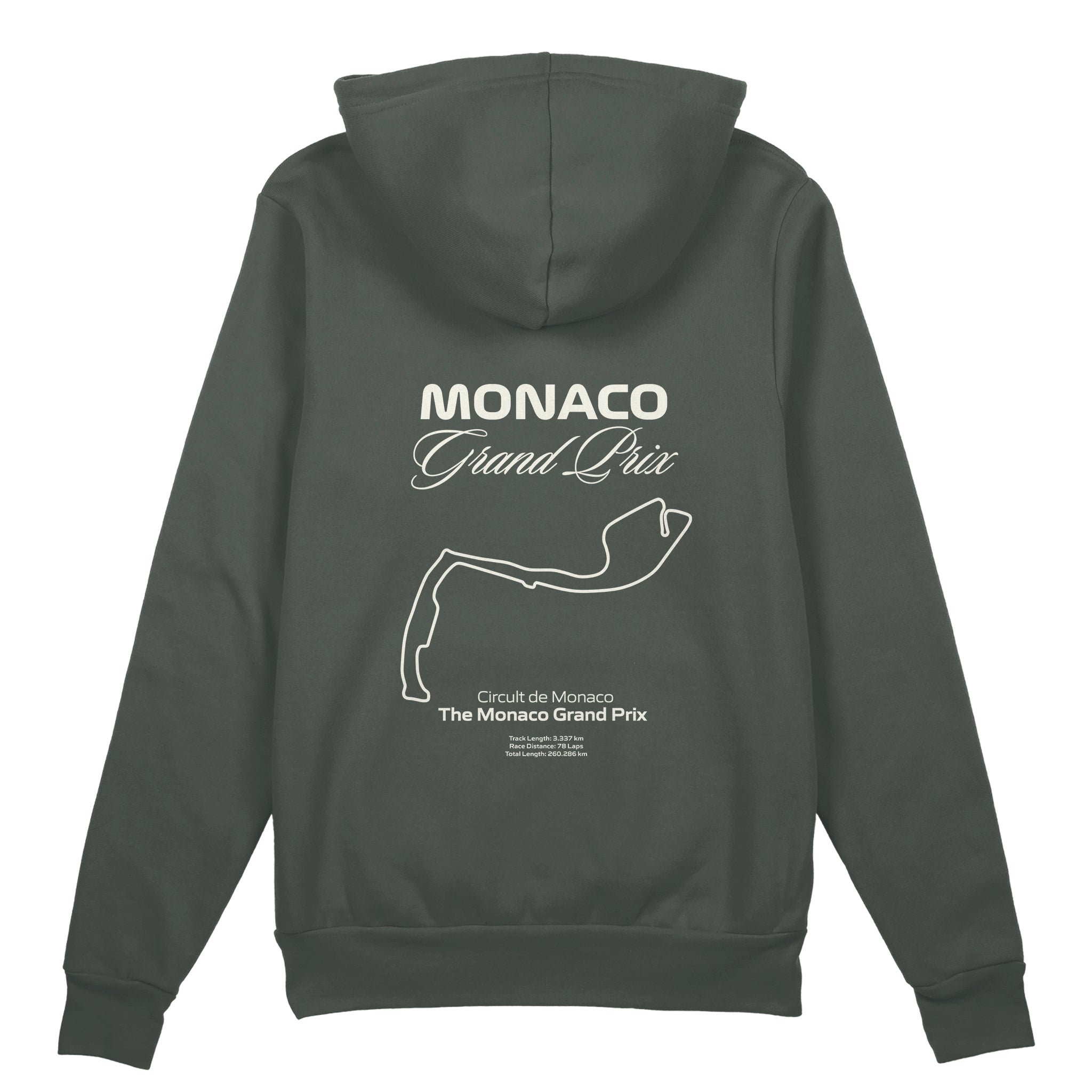 Monaco Grand Prix Oversize Hoodie Antrasit Arka