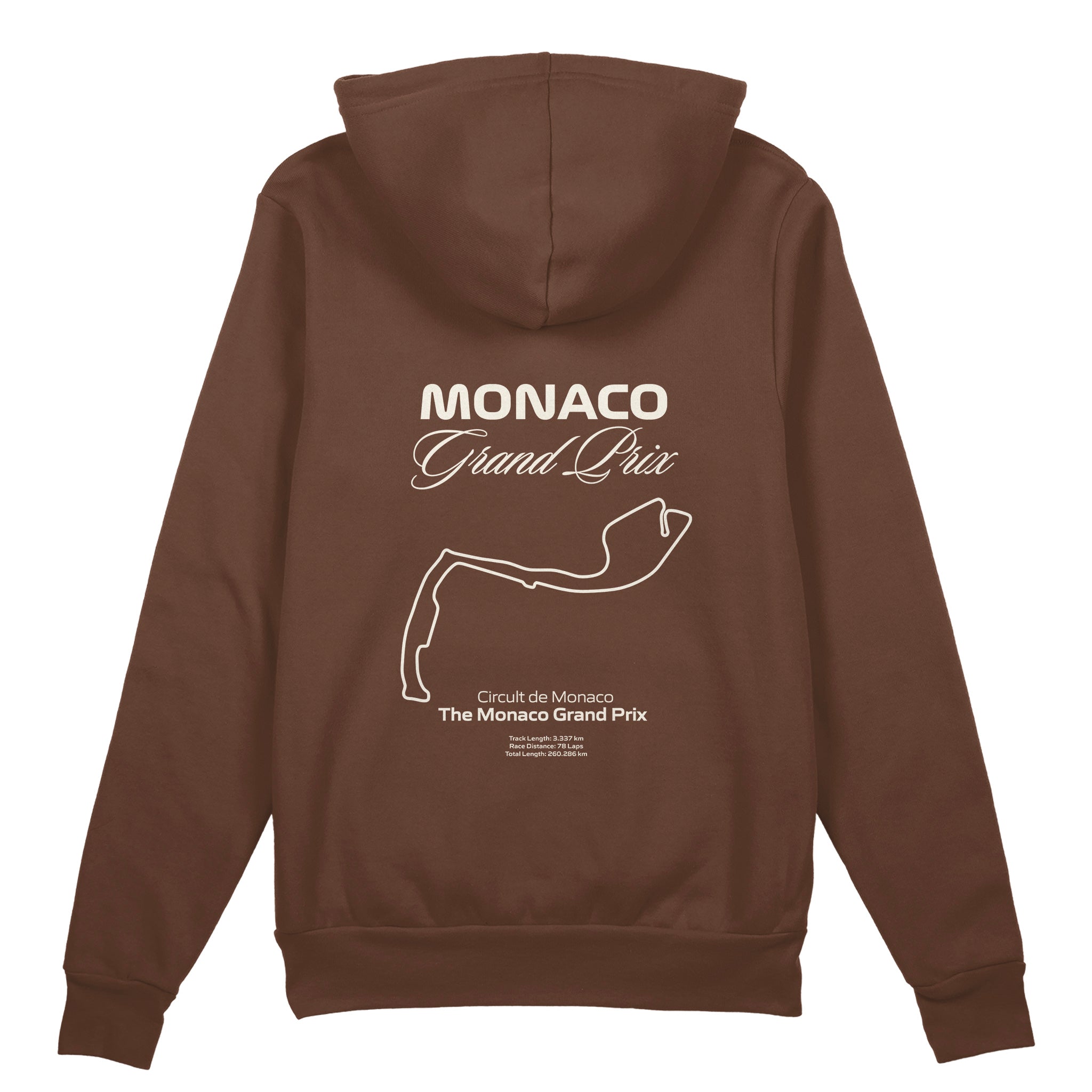Monaco Grand Prix Oversize Hoodie Kahverengi Arka