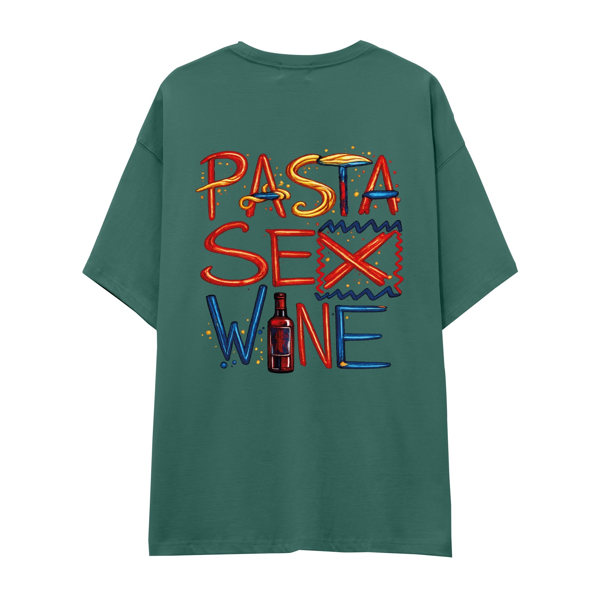 Pasta Sex Wine Oversize Tişört