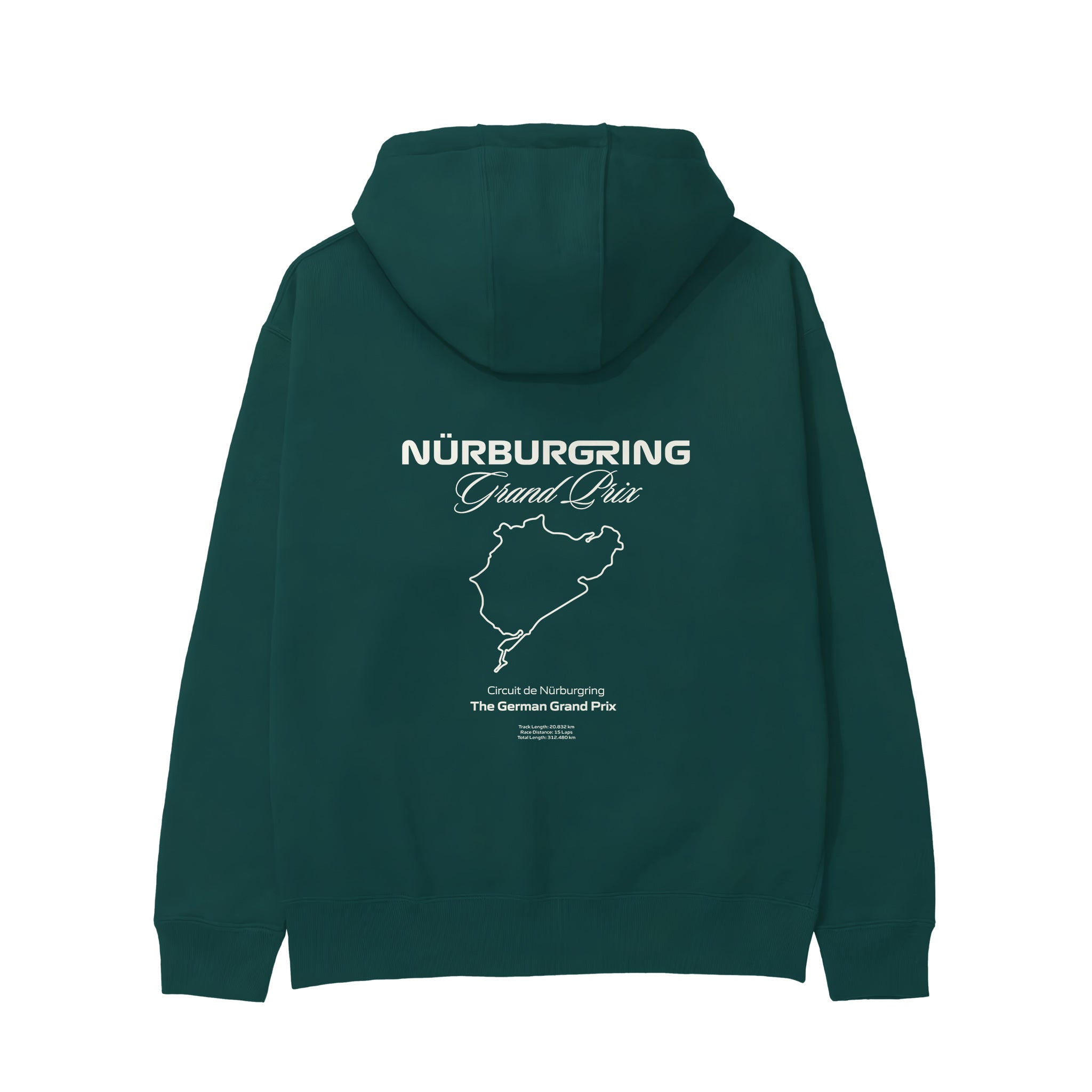 German Grand Prix – Nürburgring Grand Prix Hoodie Koyu Yeşil Arka