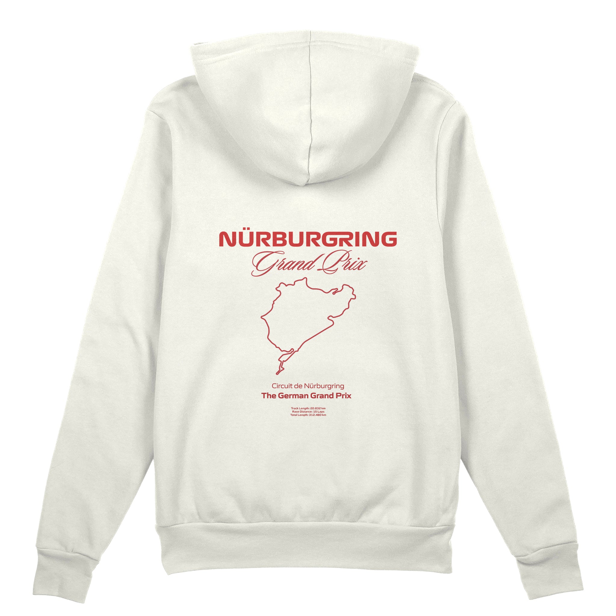 German Grand Prix – Nürburgring Grand Prix Oversize Hoodie Beyaz Arka