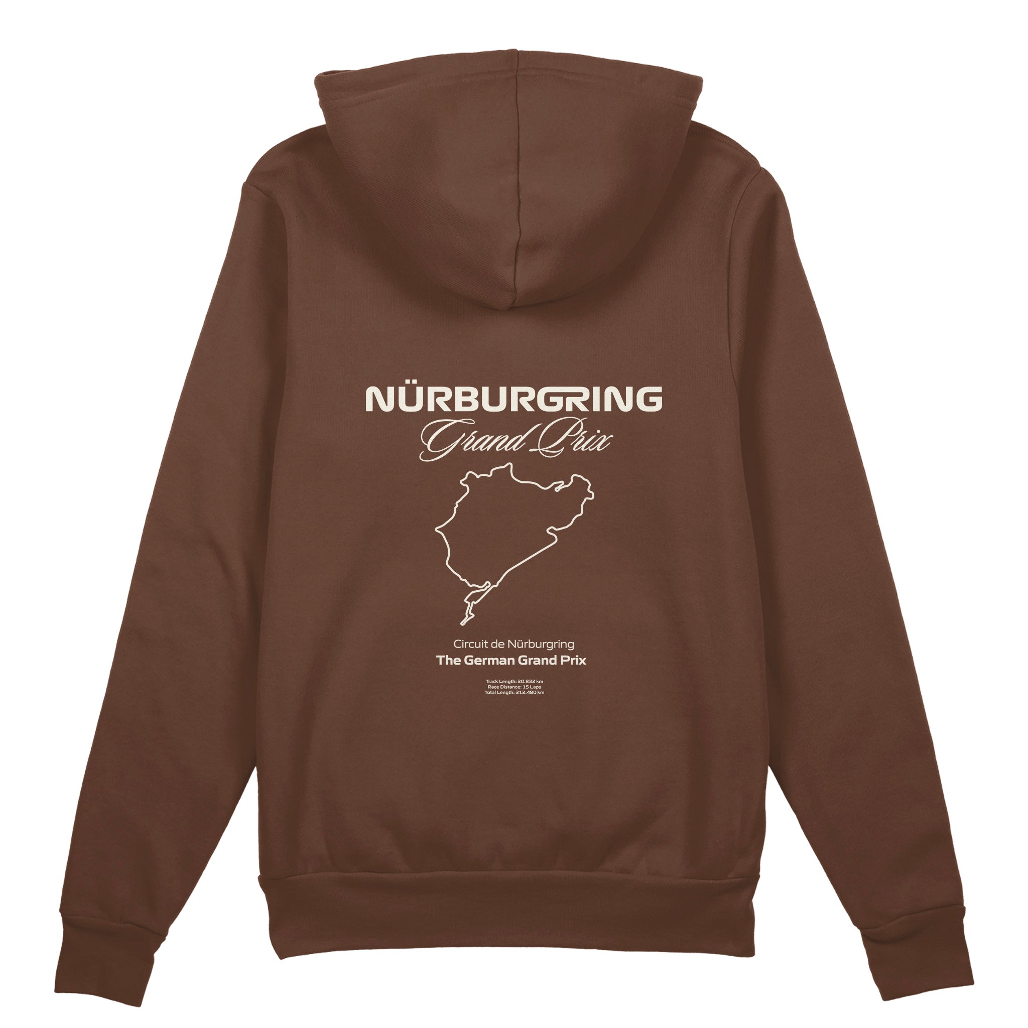 German Grand Prix – Nürburgring Grand Prix Oversize Hoodie Kahverengi Arka