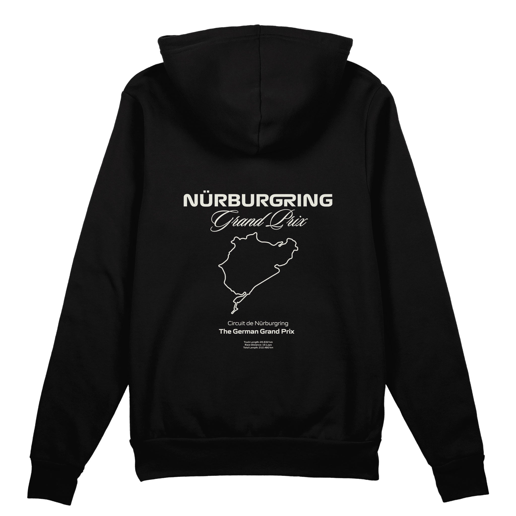 German Grand Prix – Nürburgring Grand Prix Oversize Hoodie Siyah Arka
