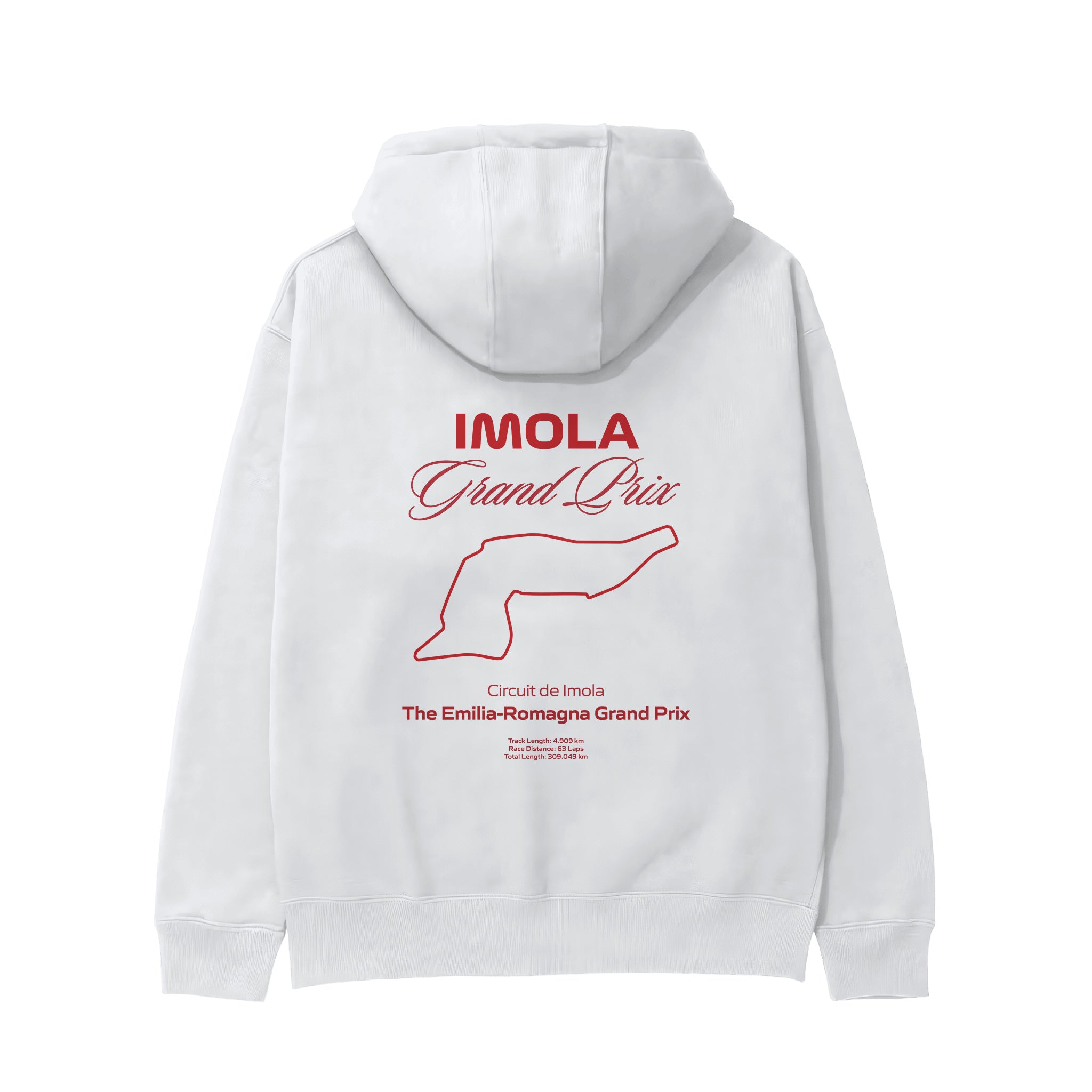 Imola Grand Prix Hoodie Beyaz Arka