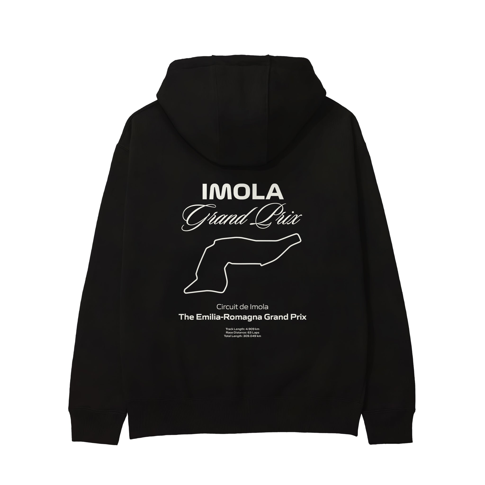 Imola Grand Prix Hoodie Siyah Arka