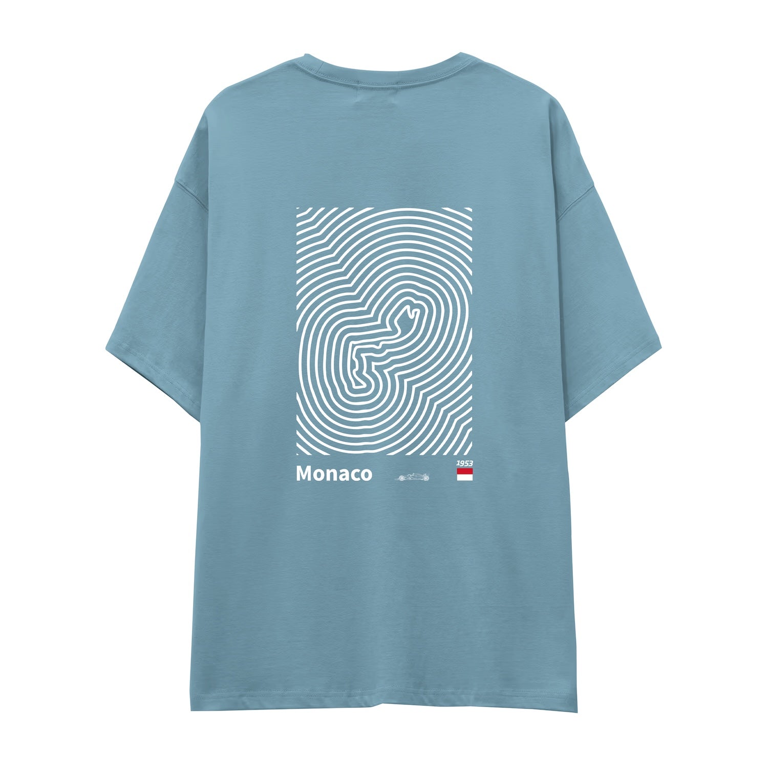 Circuit de Monaco Artwork Oversize Tişört