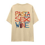 Pasta Sex Wine Oversize Tişört