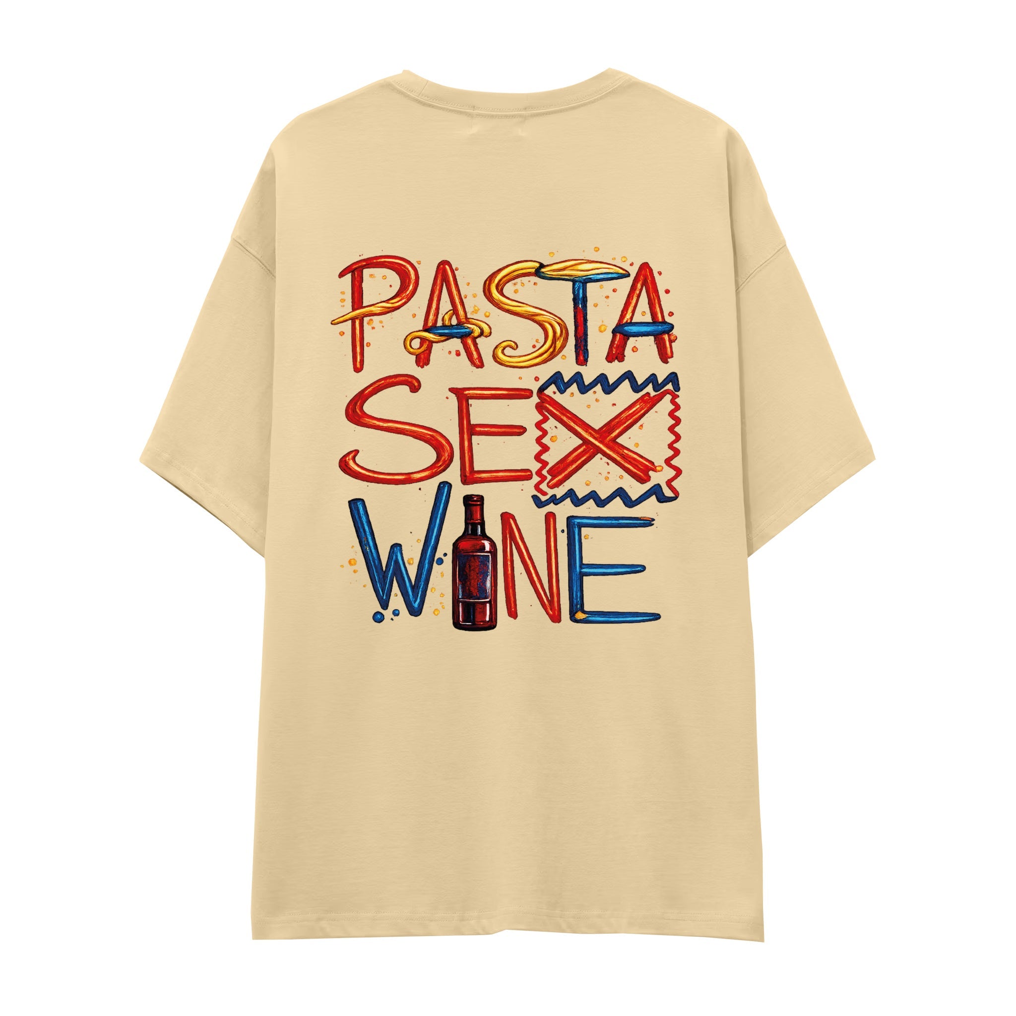 Pasta Sex Wine Oversize Tişört