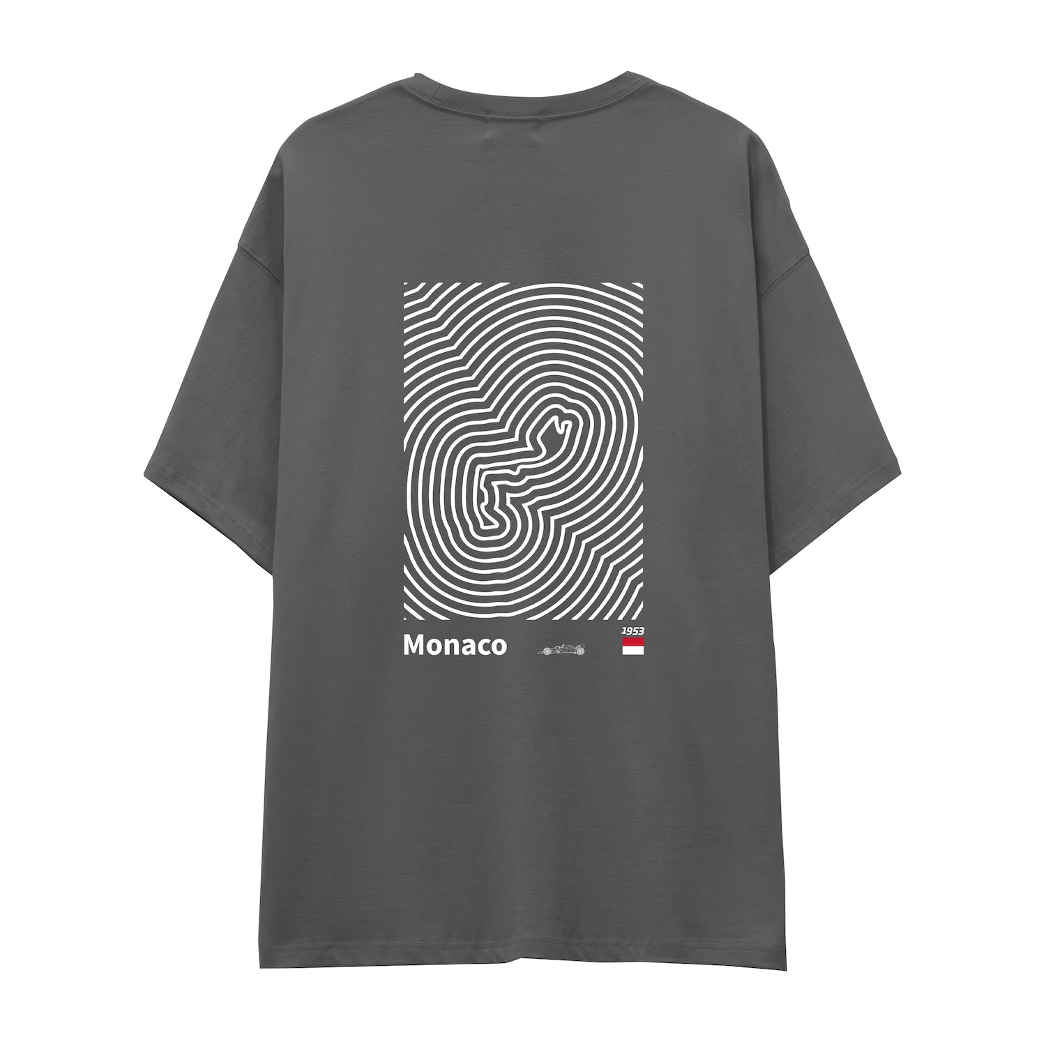 Circuit de Monaco Artwork Oversize Tişört