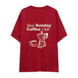 Slow Sunday Coffee Club Oversize Tişört