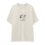 Wine Lover Cat Oversize Tişört