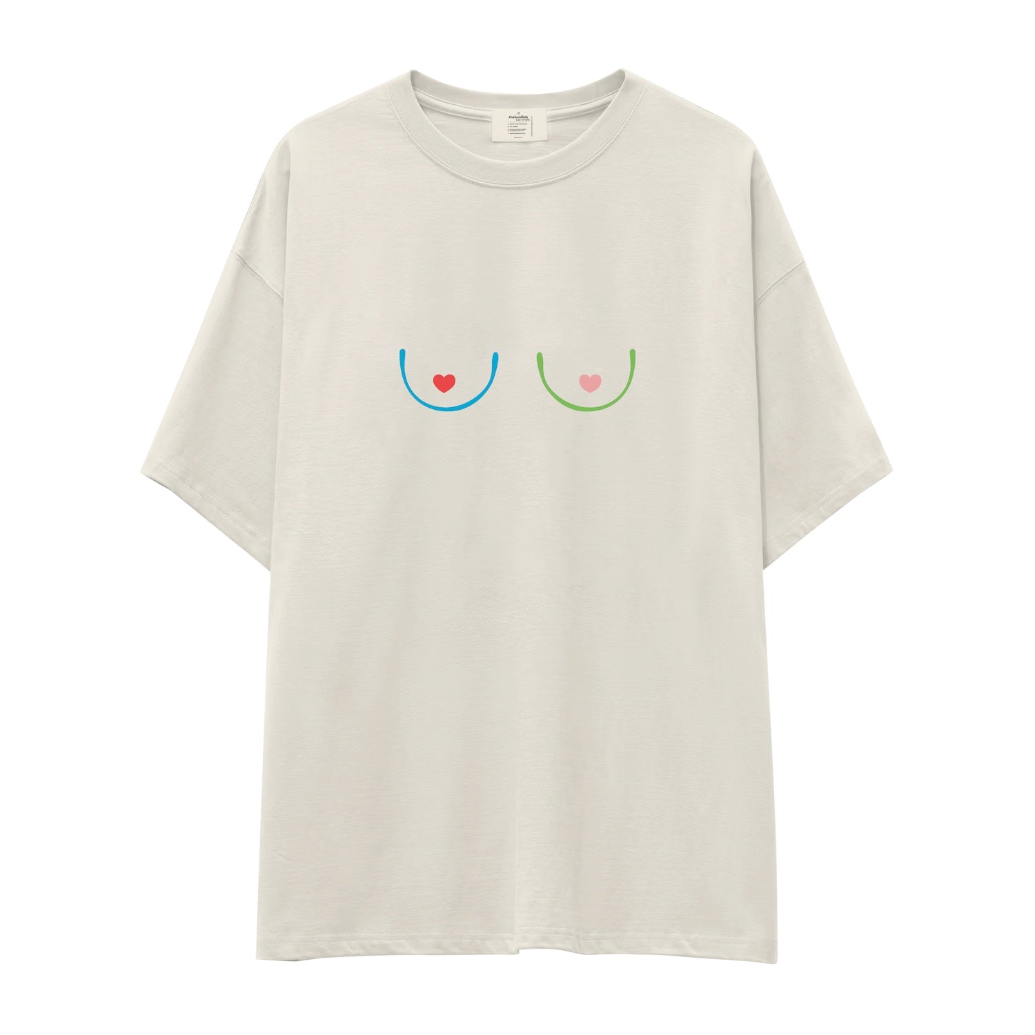 Boobs & Hearts Oversize Tişört