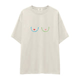 Boobs & Hearts Oversize Tişört